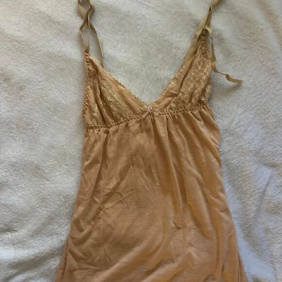My Angel Women's Peach Lace Slip Maxi Dress Small Coquette Fairy Y2K Style - Picture 8 of 8